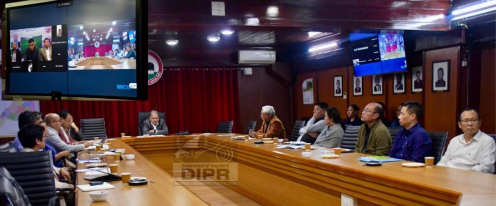 Monsoon preparedness meeting under the Chairmanship of the Chief Secretary and Chairman SEC, NSDMA, Dr J Alam, IAS held at the Chief Secretary's conference hall, Nagaland Civil Secretariat, Kohima on May 21. (DIPR Photo)